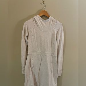 ATHLETA Women’s hoodie sweatshirt dress, sz M, oatmeal heather